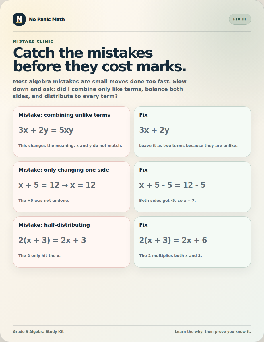 Sample learning page from the Study Kit